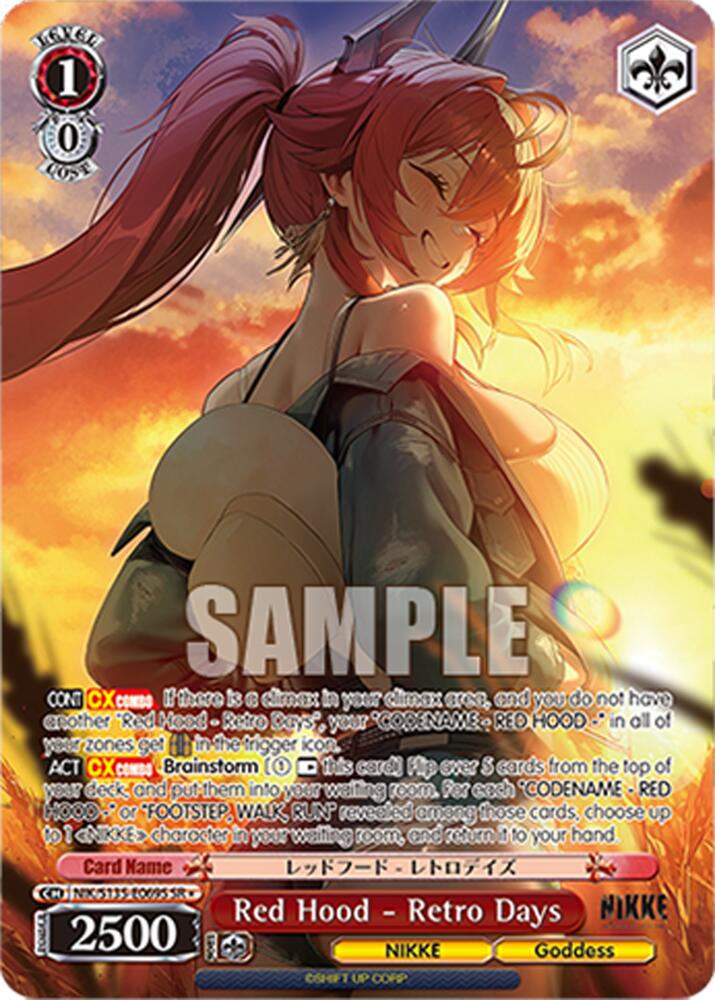 Red Hood - Retro Days (GODDESS OF VICTORY: NIKKE Vol.2) — Weiss Schwarz card
