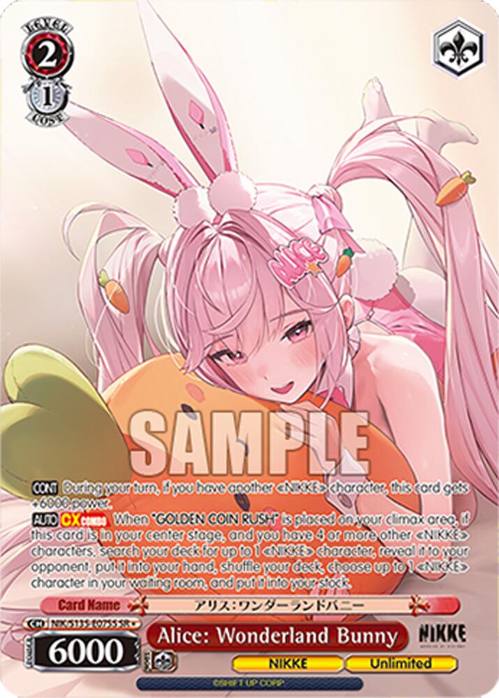 Alice: Wonderland Bunny (GODDESS OF VICTORY: NIKKE Vol.2) — Weiss Schwarz card