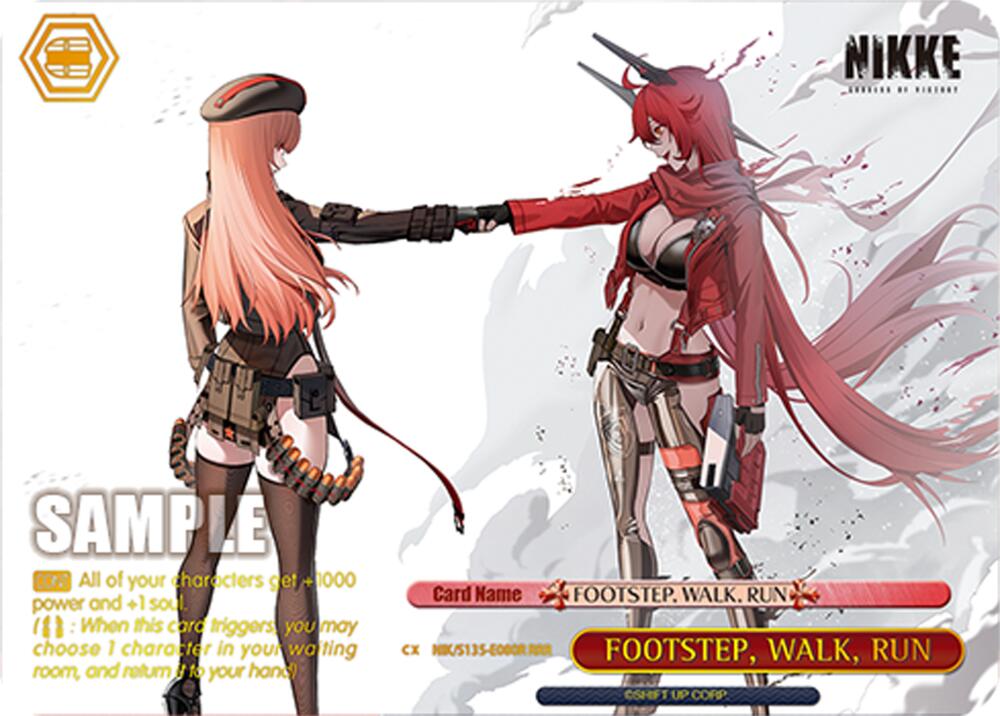 FOOTSTEP, WALK, RUN (GODDESS OF VICTORY: NIKKE Vol.2) — Weiss Schwarz card