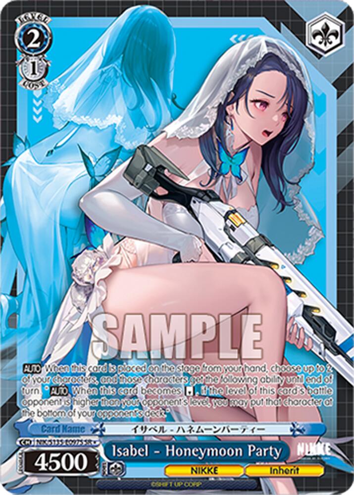 Isabel - Honeymoon Party (GODDESS OF VICTORY: NIKKE Vol.2) — Weiss Schwarz card