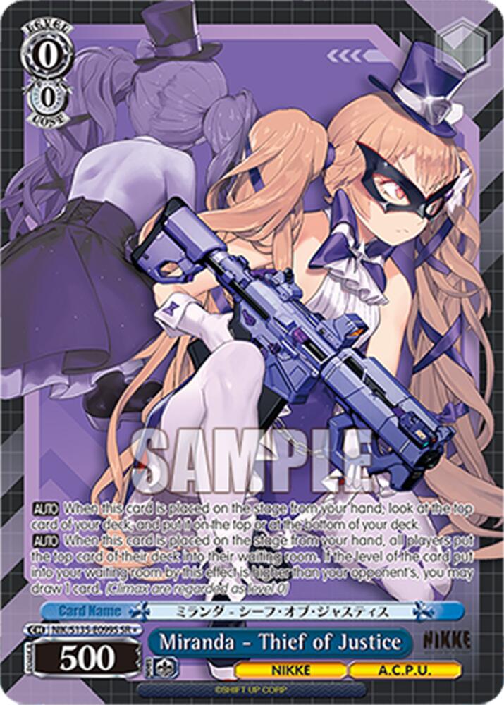 Miranda - Thief of Justice (GODDESS OF VICTORY: NIKKE Vol.2) — Weiss Schwarz card