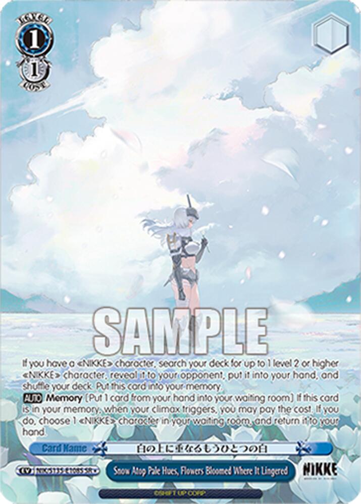 Snow Atop Pale Hues, Flowers Bloomed Where It Lingered (GODDESS OF VICTORY: NIKKE Vol.2) — Weiss Schwarz card