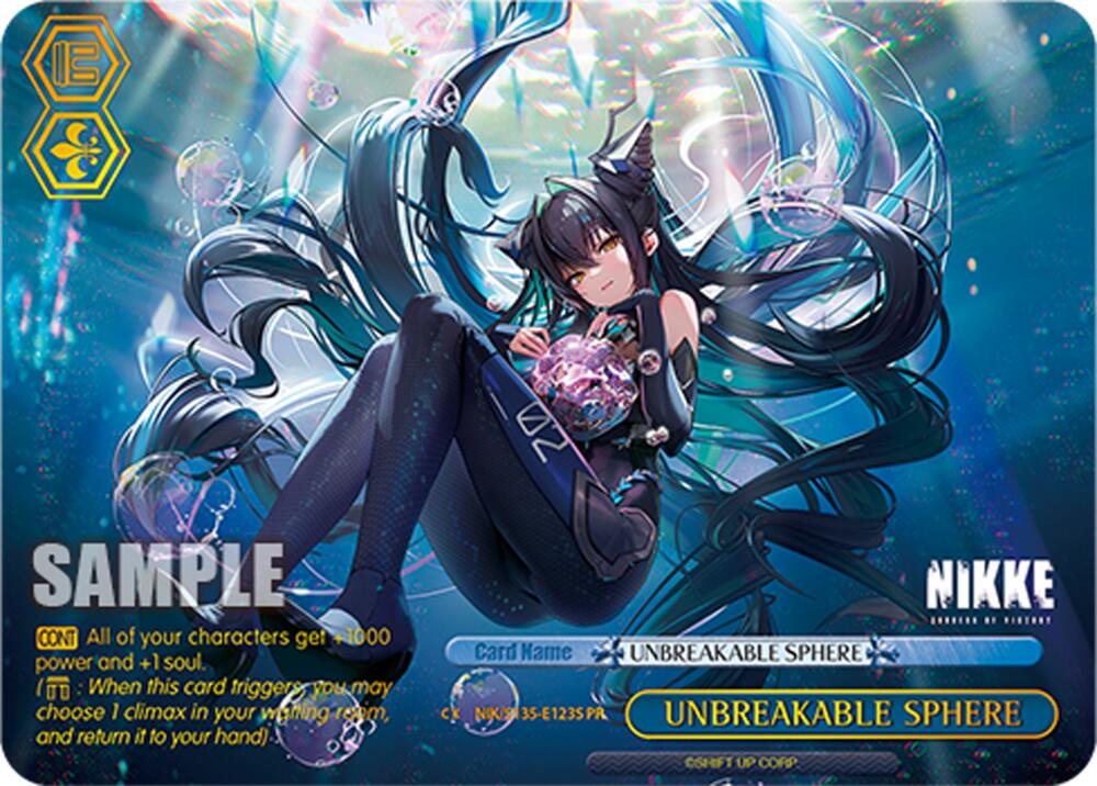 UNBREAKABLE SPHERE (GODDESS OF VICTORY: NIKKE Vol.2) — Weiss Schwarz card