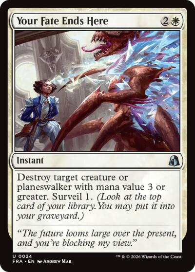 Your Fate Ends Here from FRA #24, Magic: The Gathering card