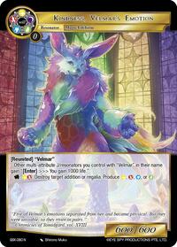 Kindness, Velmar's Emotion - Force of Will The Quest of the Seven Keys trading card