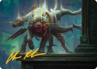 Flickering Hound Art Card (2/54) (Gold-Stamped Signature) - Magic: The Gathering Art Series: Reality Fracture trading card