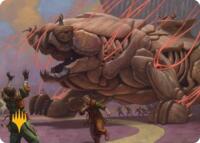 Craterclaw Colossus Art Card (Gold-Stamped) - Magic: The Gathering Art Series: Reality Fracture trading card