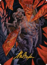 Curse-Marred Demon Art Card (Gold-Stamped Signature) - Magic: The Gathering Art Series: Reality Fracture trading card