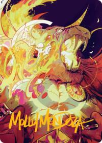 Ajani's Anguish Art Card (Gold-Stamped Signature) - Magic: The Gathering Art Series: Reality Fracture trading card