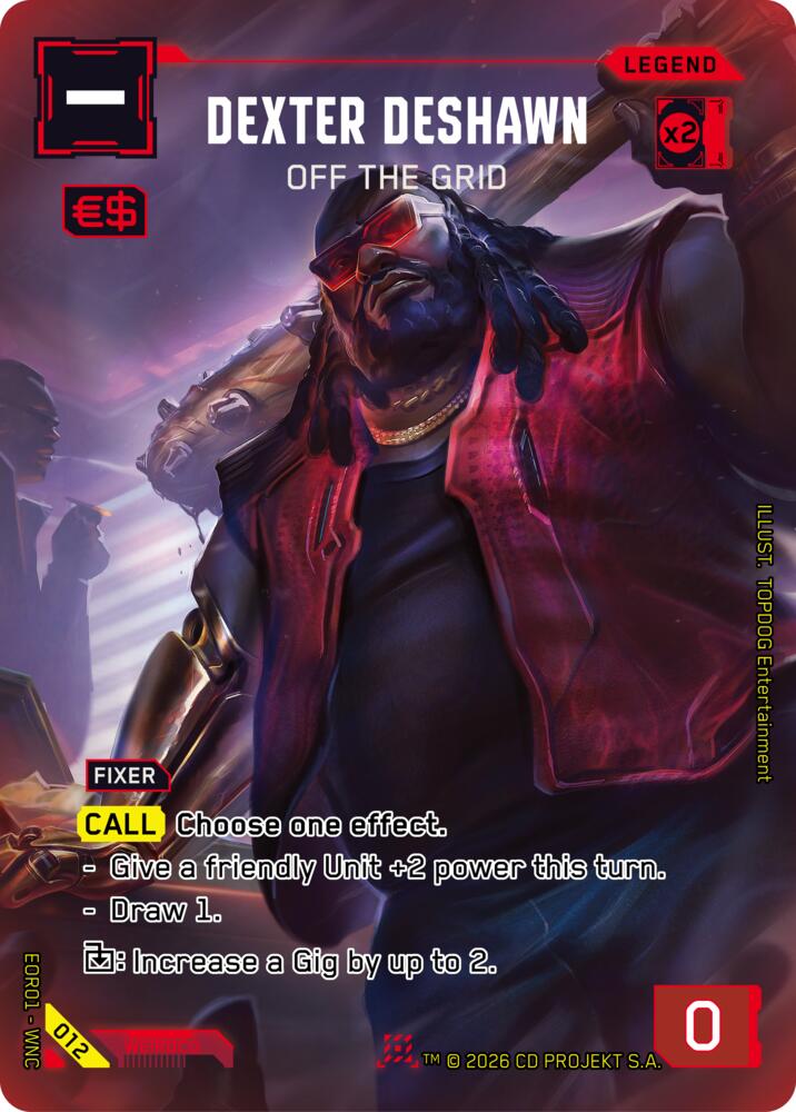 Dexter DeShawn - Off the Grid (Edgerunner Open Season 1) — Cyberpunk TCG card