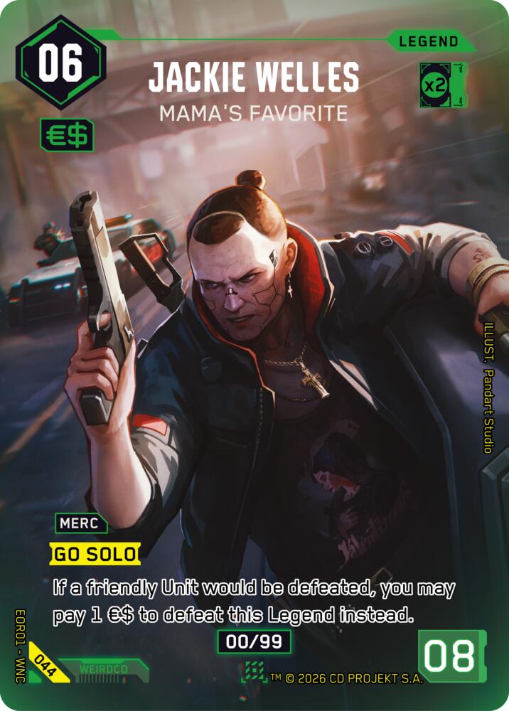 Jackie Welles - Mama's Favorite (Edgerunner Open Season 1) — Cyberpunk TCG card