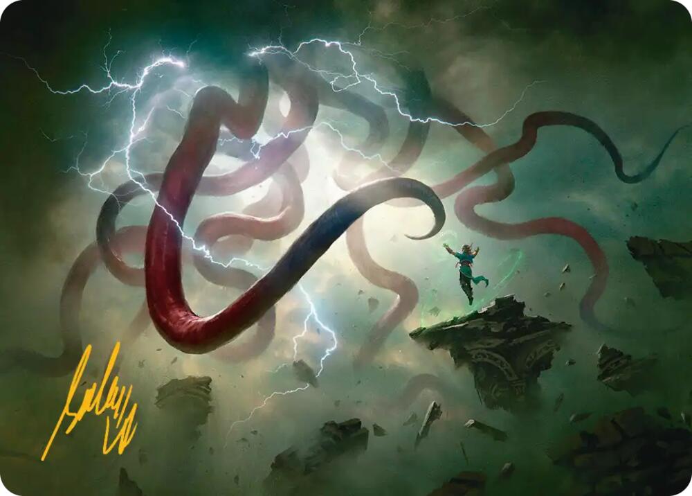 Omnipresence Art Card (Gold-Stamped Signature), Art Series: Reality Fracture card number 21