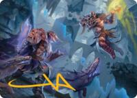 Garruk, Veiled Butcher // Garruk, Curse Breaker Art Card (Gold-Stamped Signature) - Magic: The Gathering Art Series: Reality Fracture trading card