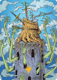 Flourishing Grapple Art Card (Gold-Stamped) - Magic: The Gathering Art Series: Reality Fracture trading card
