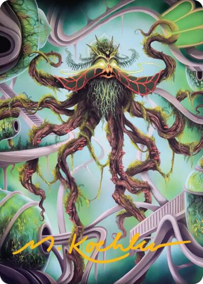 Verdant Kraken Art Card Gold Stamped Signature