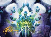 Avatar of Burgeoning Echoes Art Card (Gold-Stamped Signature) - Magic: The Gathering Art Series: Reality Fracture trading card