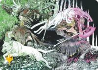 Ferocity of the Hunt Art Card (Gold-Stamped) - Magic: The Gathering Art Series: Reality Fracture trading card