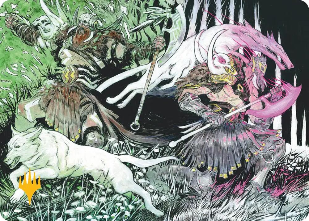 Ferocity of the Hunt Art Card (Gold-Stamped), Art Series: Reality Fracture card number 26