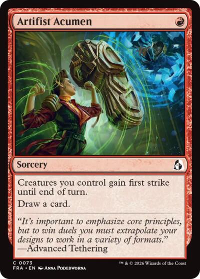 Artifist Acumen from FRA #73, Magic: The Gathering card