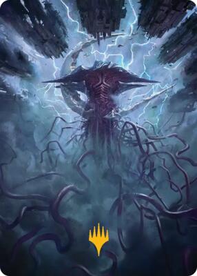 Emrakul, the Exigent Doom Art Card (Gold-Stamped), the top Art Series: Reality Fracture chase card