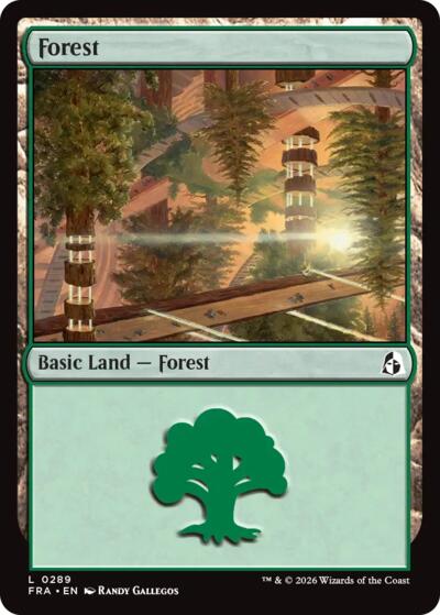 Forest from FRA #289, Magic: The Gathering card