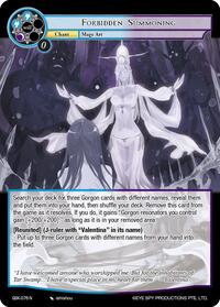 Forbidden Summoning - Force of Will The Quest of the Seven Keys trading card