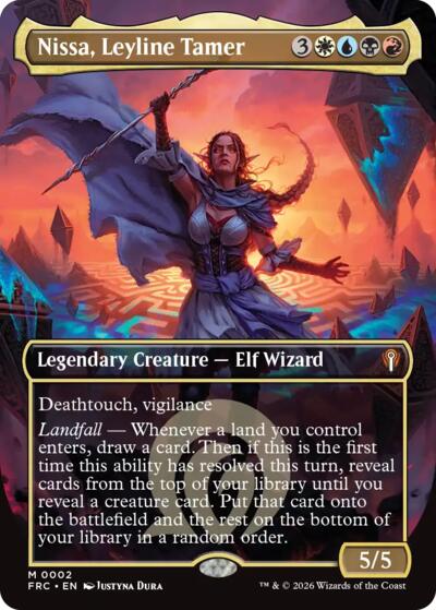 Nissa, Leyline Tamer (Borderless) from FRC #2, Magic: The Gathering card