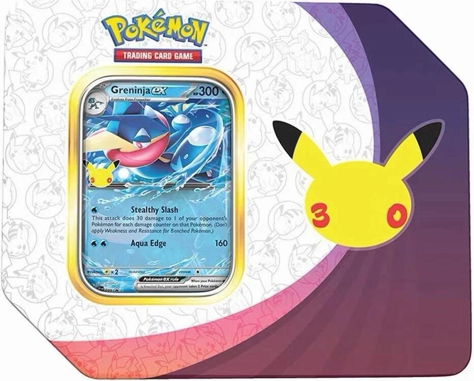 Pokemon 30th Celebration ex Tin [Greninja ex] (Retail Version) Factory Sealed
