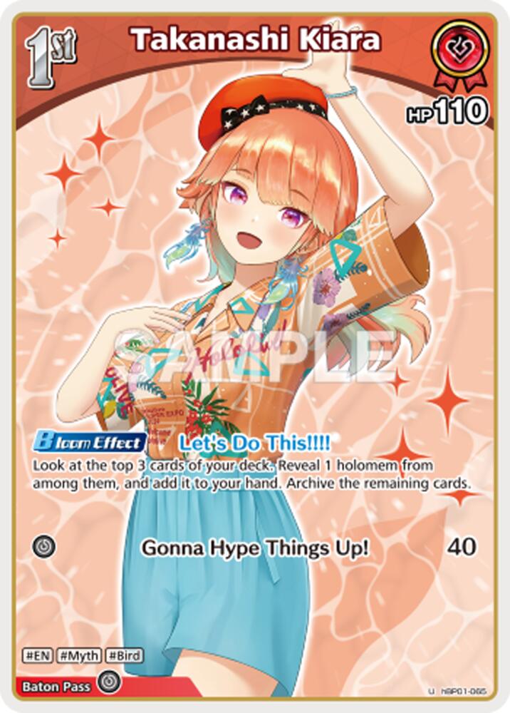 Takanashi Kiara (Extra Booster: Summer hologram) — hololive OFFICIAL CARD GAME card