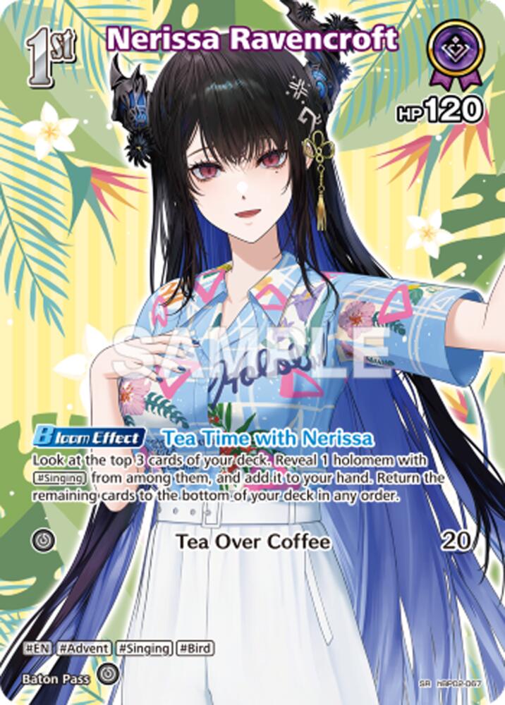 Nerissa Ravencroft (Extra Booster: Summer hologram) — hololive OFFICIAL CARD GAME card