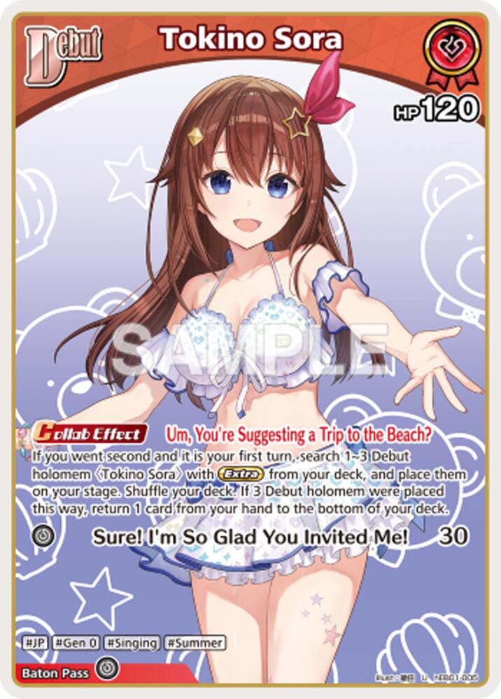 Tokino Sora (Extra Booster: Summer hologram) — hololive OFFICIAL CARD GAME card