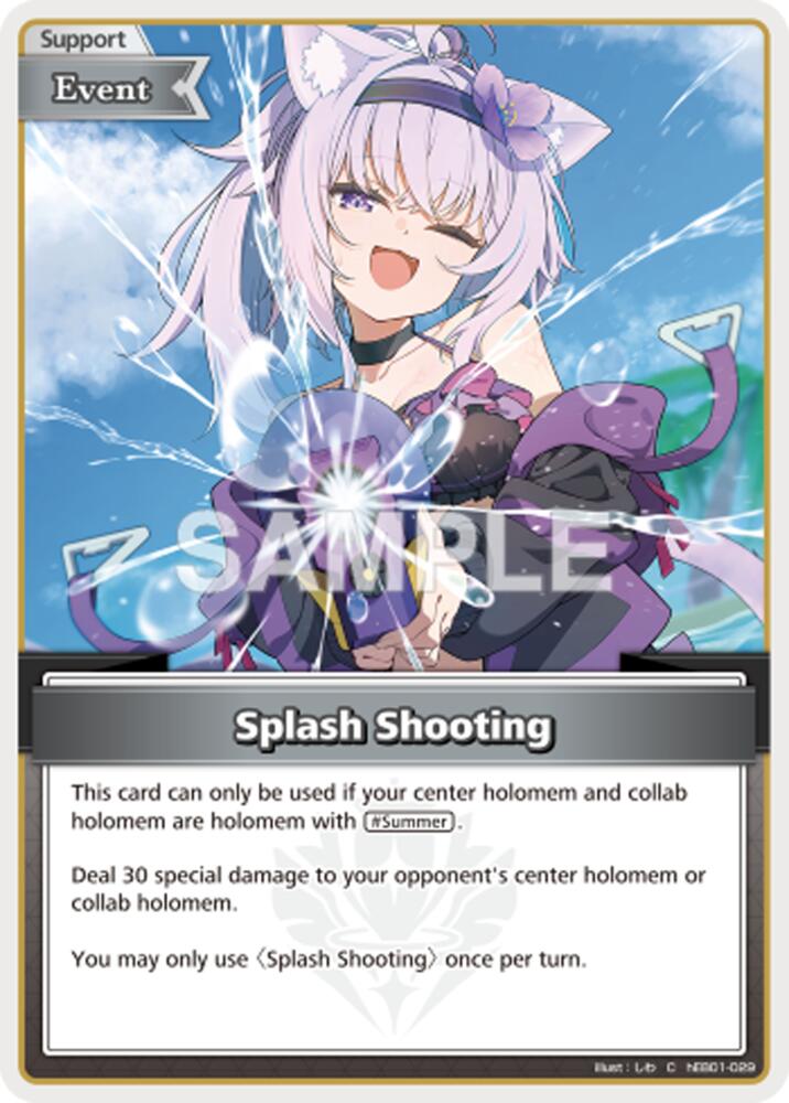Splash Shooting (Extra Booster: Summer hologram) — hololive OFFICIAL CARD GAME card