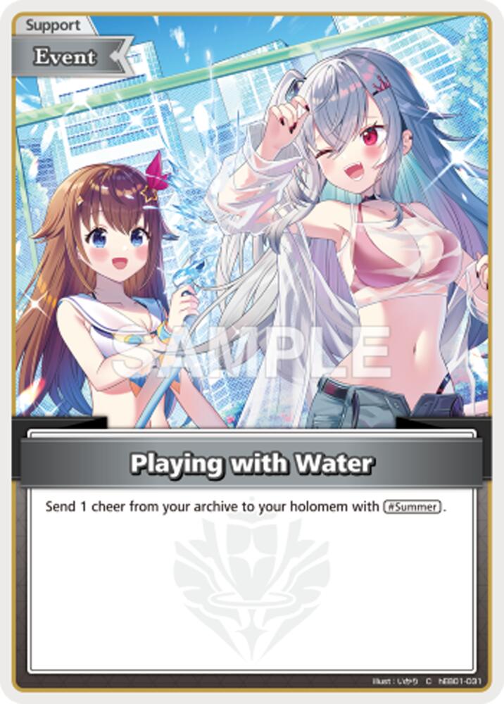 Playing with Water (Extra Booster: Summer hologram) — hololive OFFICIAL CARD GAME card