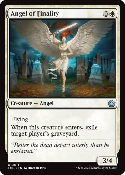 Angel of Finality from FDC #11, Magic: The Gathering card