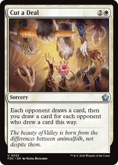 Cut a Deal from FDC #22, Magic: The Gathering card