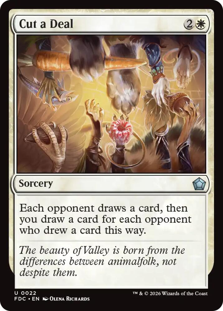 Cut a Deal from Commander: Foundations (FDC) #22, Magic: The Gathering card