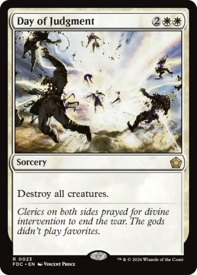 Day of Judgment from FDC #23, Magic: The Gathering card
