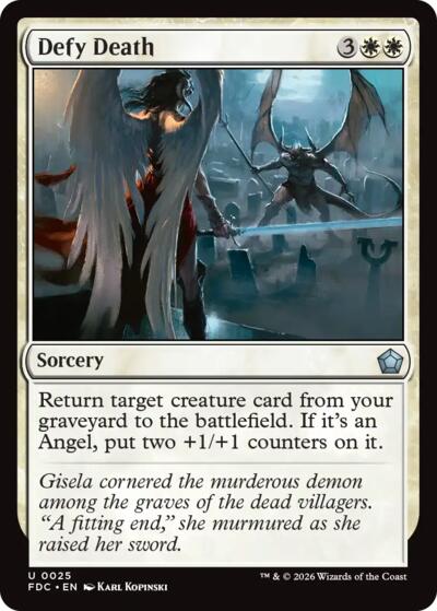 Defy Death from FDC #25, Magic: The Gathering card