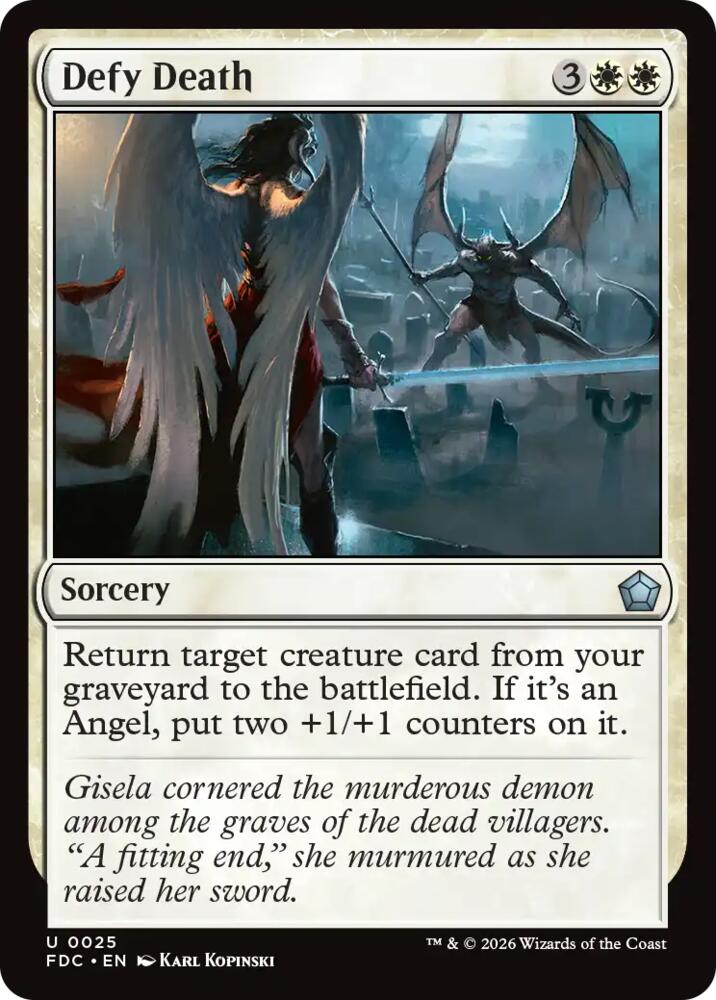 Defy Death from Commander: Foundations (FDC) #25, Magic: The Gathering card