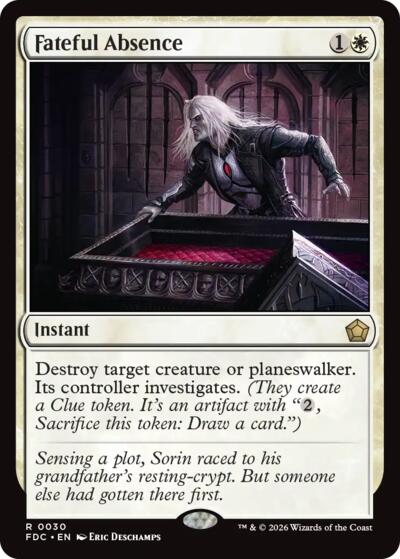 Fateful Absence from FDC #30, Magic: The Gathering card
