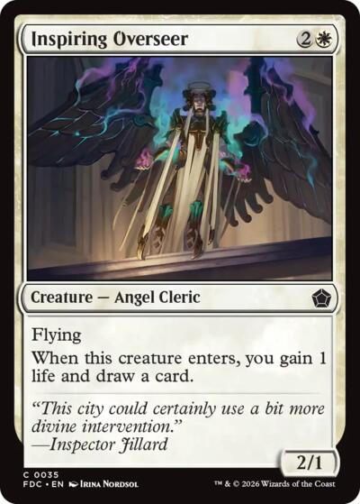 Inspiring Overseer from FDC #35, Magic: The Gathering card