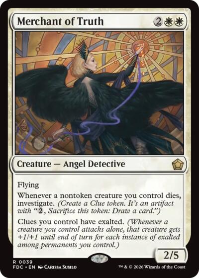 Merchant of Truth from FDC #39, Magic: The Gathering card