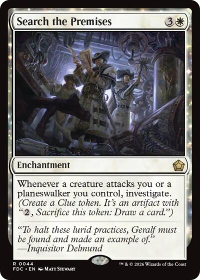 Search the Premises from FDC #44, Magic: The Gathering card