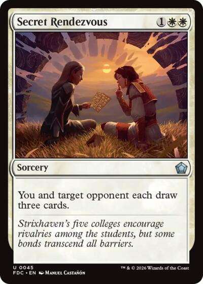 Secret Rendezvous from FDC #45, Magic: The Gathering card
