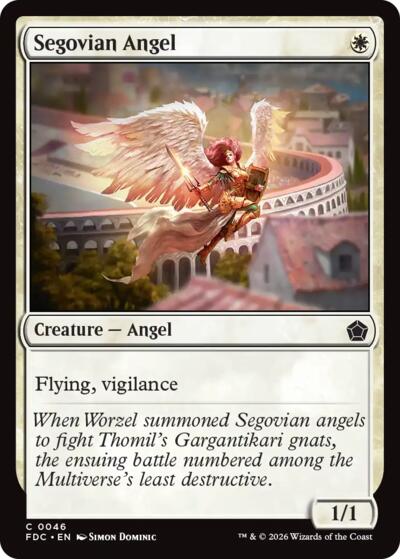 Segovian Angel from FDC #46, Magic: The Gathering card