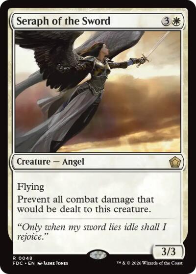 Seraph of the Sword from FDC #48, Magic: The Gathering card