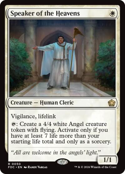 Speaker of the Heavens from FDC #50, Magic: The Gathering card