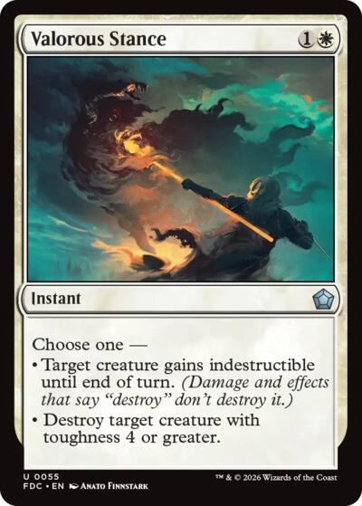 Valorous Stance from FDC #55, Magic: The Gathering card