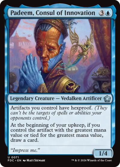 Padeem, Consul of Innovation from FDC #71, Magic: The Gathering card
