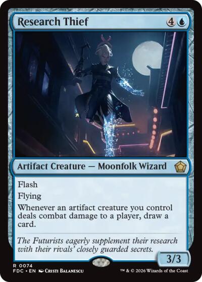 Research Thief from FDC #74, Magic: The Gathering card